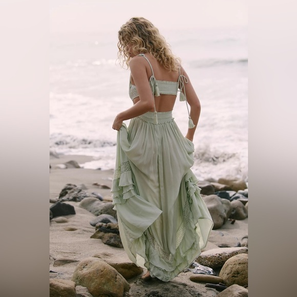 FREE PEOPLE | ✨NEW✨ Santa Maria Maxi Dress in Vintage Grey - Picture 4 of 6